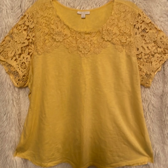 Charter Club Tops - Charter Club crochet detail T-shirt